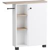 Schildmeyer Balto 157453 - Mobile base credenza con nicchia, finitura rovere naturale - bianco gesso, 70,7 x 17,0 x 76,8 cm