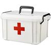 PIQIUQIU Scatola Medicinali Cassetta Pronto Soccorsi per Conservare i Medicinali Plastica 9,25 x 6,49 x 5,31 Pollici / 23,5 * 17,5 * 13,5 cm