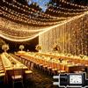 Yomistar Tenda Luminosa 6m x 3m 600 LED Tenda Luci Natale con Timer, 8 Modalità Luci Natale Esterno Cascata Impermeabile Tenda Luminosa Interno Per Giardino Matrimonio Camera Festa