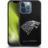 Head Case Designs Licenza Ufficiale HBO Game of Thrones Argento Stark Embossed Sigilli Custodia Cover Dura per Parte Posteriore Compatibile con Apple iPhone 13 PRO