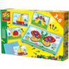 SES CREATIVE Tableau mosaique avec cartes