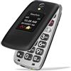 Easyfone Prime-A1 Pro 4G GSM Telefono Cellulare a conchiglia per Anziani, Telefono Cellulare con Tasti Grandi, Funzione SOS, Dual HD IPS Display, Base di ricarica, 1500mAh Batteria (Nero)