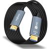 Twozoh Cavo HDMI Fibra Ottica 15M, 4K/60Hz (4:4:4 HDR10 HDCP2.2) 1440p 144Hz 18 Gbps Ad Alta Velocità UHD Fibra