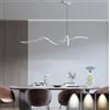 Lanekd Lampadario Soggiorno Cucina LED Dimmerabile Lampada da Tavolo da pranzo Lampada a Sospensione Moderna con Telecomando Spirale Design Plafoniera Lampadari Sala da Pranzo Bagno Ufficio Soffitto Lampade