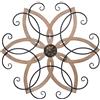 DRW Applique da Parete in Metallo e Legno MDF in Naturale e Nero 60 x 3 x 60 cm, Multicolore, estandar
