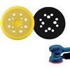 Vulevirtue 1 pz 125mm Piastra di levigatura, Rotondo Dischi di levigatura a 8 fori in PU, per levigatrice Piastra levigatrice morbida Sostituire (giallo)