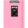 Grafoplás Grafoplas | Appunti con pinza A4 + | Coperchio e Gomma Chiusura | Rosa Pastello | Unnequal Minimal | Dorso curvo Apertura 360 | Resistente e Ultraleggero | Clip Metallic| Polifoam | Riciclabile | Per