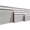 MadeInNature, Battiscopa medio modellato in stile Luigi XV preverniciato bianco di altissima qualità, diverse dimensioni, fabbricazione francese (lungo 2 m altezza 11 cm, 6 ml)