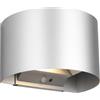 RL LIVE YOUR LIGHT Reality Leuchten Talent R27769187 - Lampada da parete a LED, in metallo color titanio, con 2 x 0,5 Watt, sensore crepuscolare, rilevatore di movimento, illuminazione su e giù, presa di ricarica USB-C