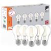 Eglo set di 5 lampade LED a filamento E27, lampadina Edison, trasparente