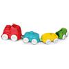 Clementoni Soft Clemmy - Touch and Play Sensory Train, Bambini 6-36 Mesi, Trenino con 4 Vagoni e 8 Mattoncini, Gioco Prima Infanzia, Sviluppa Manualità e Percezione Tattile, Made in Italy, 17961
