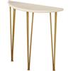 NRPEAK Consolle Stretta con Gambe In Metallo, Tavolo da Ingresso Sottile per Corridoio, Tavolo da Ingresso Piccolo con Piano In Legno Massello(Gold,80x25x90cm/31x10x35in)