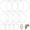 EXIN DEHCEN 12 Pezzi Cerchi per Acchiappasogni, 10/15/20cm Cerchio Metallo, Anello Metallo per Acchiappasogni, Ghirlanda Floreale in Metallo, Cerchi Metallo per Decorazioni, Anelli in Metallo per Decorazioni