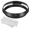 PATIKIL 77mm Obiettivo Cappuccio, Standard Vento Opaco Superficie Antiriflesso Interno Cappuccio con Pulizia Panno per Fotocamera Obiettivo, Nero