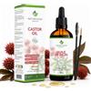 naturoleum OLIO DI RICINO BIOLOGICO Pressato a freddo, Puro e naturale - extra vergine cura per Capelli, Ciglia, Unghie, Pelle, Barba (100ml)