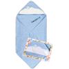Bubabù AAccappatoio neonato da ricamare, con inserto in etamine su cappuccio a triangolo MISURA 44 FORI, con filo per ricamo. Misura75x75 cm Composizione: Cotone 100% Made in Italy
