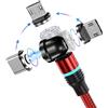 Losuesme Cavo di ricarica magnetico 3A Ricarica rapida e sincronizzazione dati 1M/2M Cavo USB magnetico 360° + 180° Rotazione Cavo 3 in 1 per tutti gli Android Phone/Micro USB/Type C/USB C smartphone
