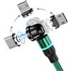 Losuesme Cavo di ricarica magnetico 3A Ricarica rapida e sincronizzazione dati 1M/2M Cavo USB magnetico 360° + 180° Rotazione Cavo 3 in 1 per tutti gli Android Phone/Micro USB/Type C/USB C smartphone