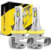 BMT xms Lampadine H11 LED - H8 H9 LED Faro per Auto- 6500K Bianco 20000LM 400% Luminosità - 1:1 Mini Dimensioni Kit Lampada Sostituzione Alogena Lampade, confezione da 2