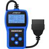 AUTOUTLET Tester Scanner OBD2 OBDII Dispositivo Diagnostica Auto Lettura dei Codici Scanner con Definizione DTC,10 Lingue,Funzione di Rilevamento e Monitoraggio della Tensione(Blu)