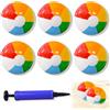 Yisscen 8 palline gonfiabili, da beach ball in colori arcobaleno, pallone da spiaggia per feste in piscina, giochi da bagno, palline da spiaggia per bambini, giocattoli per l'estate all'aperto in piscina