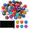 Neikafan Dadi Poliedrici 12 Facce 43 Pezzi Colorati Dadi D&D Set da Gioco 12 Facce con 1 Borse di Velluto Nero per Dungeons and Dragons DND MTG Giochi di Carte da Tavolo RPG Dadis D12