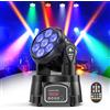 U`King UKing 7X15W Teste Mobili LED Luci dmx512 RGBW 4 in 1 Luci da Discoteca Palco Luce di Scena con Telecomando per Halloween Party Club Bar Casa Feste