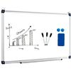 COSTWAY Lavagna Magnetica Bianca, Lavagna Cancellabile con Cornice in Alluminio per Scuola Casa Ufficio, Vari Dimensioni Disponibili (50 x 35 cm)