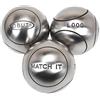 Obut, Match it - Boccia da pétanque in acciaio inox, 74 mm, Argento metallizzato