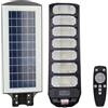CLICLED Lampione Solare LED Esterno da Giardino 500W Crepuscolare e Sensore Di Movimento Con Telecomando Faro Stradale a Energia Solare 6500K Lampione Luci Sentieri Per Esterni