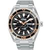 Lorus Orologio analogico al quarzo da uomo con bracciale in acciaio inossidabile, Argento/Nero - RH387AX9