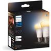 Philips Hue White Ambiance LED, set da 2 E27, 2200 K, 9,5 W, 8719514328242, White Ambiance; White Ambiance [Lampadine > Lampade a LED]