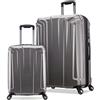 Samsonite Endure - Set di 2 valigie rigide in argento espandibile, chiusura TSA, porta USB, rotazione a 360°, Grigio