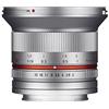 Samyang F1220509102 - Obiettivo fotografico CSC-Mirrorless Micro Four Thirds (lunghezza focale fissa 12mm, apertura f / 2-22 NCS CS, diametro filtro: 67mm), argento