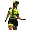 Generic Completo da ciclismo da donna, estivo, giallo, in jersey, taglia XS-3XL, 1, Large