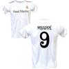 Generico Maglia Kylian Mbappé 9 Home Real M a d r i d 2023/2024 Ufficiale Autorizzata Taglie da Bambino (IT, età, 12 Anni, Regular, Bianco)