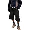 ORANDESIGNE Herren Jeans Shorts Kurze Denim Hose aus Stretch-Material Regular Fit Sommer Jeansbermudas Larghi Stile Baggy Blu Jeans Chiaro O Grigio Scuro L