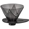 Hario V60 Mugen - Gocciolatore da caffè, colore: Nero trasparente