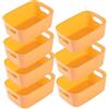 NCRGB 7 Pezzi Scatole Portaoggetti 30×20×12cm, Grandi Cestini Portaoggetti Plastica, Organizer Cucina, Bagno, Ufficio