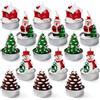 THE TWIDDLERS -15 Mini Candele Natalizie non Profumate, con Design a Forma di Albero di Natale e Babbo Natale