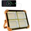 CosyEasy 100W Faro LED Portatile, 15600mAh Solare Faro Luce Ricaricabile Luce Lavoro, 10000 Lumen lampada da Luce da Campeggio LED, Proiettore LED Ricaricabile per Cantiere, Garage, Emergenza