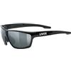 Uvex sportstyle 706, occhiali sportivi unisex, specchiato, campo visivo privo di appannamenti, black/silver, one size