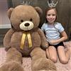 MorisMos Orso Peluche Gigante 130cm, Orsetto di Peluche Grande Marrone Morbido, Orsacchiotto XXL Grandi, Regalo Teddy Bear Carino Per Bambini Ragazza Fidanzata Compleanno Natale San Valentino