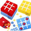 BRISKORE Gioco Tic Tac Toe per bambini, gioco da tavolo per bambini e famiglia, mini gioco da tavolo giocattolo, gioco da tavolo didattico, divertenti giochi interattivi genitore-figlio