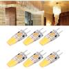 Fyearfly Lampadina LED,Lampadine LED in silicone,6PCS GY6.35 Lampadina bianco caldo 5W AC DC12V COB Lampadina a Risparmio energetico Lampada da soffitto in Silicone per soggiorno Sala da pranzo Camera da letto