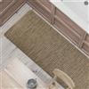 Comart - Tappeto Cucina Manhattan - Impermeabile - Antiscivolo - Antimacchia - PVC Intrecciato - Passatoia Effetto Metallico Brillante - per Corridoio, Cucina e Bagno - Shine Artist Beige - 50x180 cm
