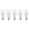 Eglo set di 5 lampade LED E27, lampadina Edison bianco opale, 8,5 watt (equivalente a 60 watt), 806 lumen, sorgente luminosa bianco caldo, 3000 K, lampada a incandescenza A60, Ø 6 cm
