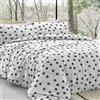 Dorian Home Telo Arredo Copritutto in 100% Cotone, Lenzuolo Copriletto, Foulard Copridivano Made in Italy, Matrimoniale 270 x 270 cm, Fantasia Pois Grigio