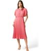 Oltre: Vestito Midi Plissé Rosa. S Stagione Primavera Estate 2024.