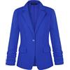 MINTLIMIT Blazer da donna a maniche lunghe con bottoni frontali aperti sul collo, giallo, M
